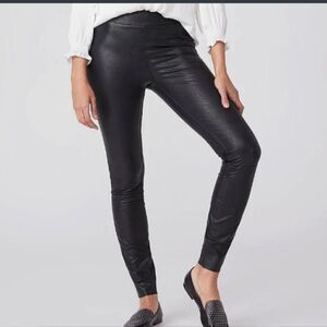 Paige black vegan faux leather leggings